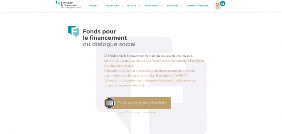 Présentation du Fonds pour le Financement du Dialogue Social